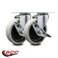 thumbnail image 2 of 7734-88 Rubbermaid Mobile Work Center Locking Swivel Replacement Caster Set of 2, 2 of 2