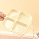 thumbnail image 5 of Platos con compartimentos para niños y adultos | Vajilla reutilizable con compartimentos | Platos de plástico con control de porciones | Apilables y duraderos | Beige o gris, 5 of 7