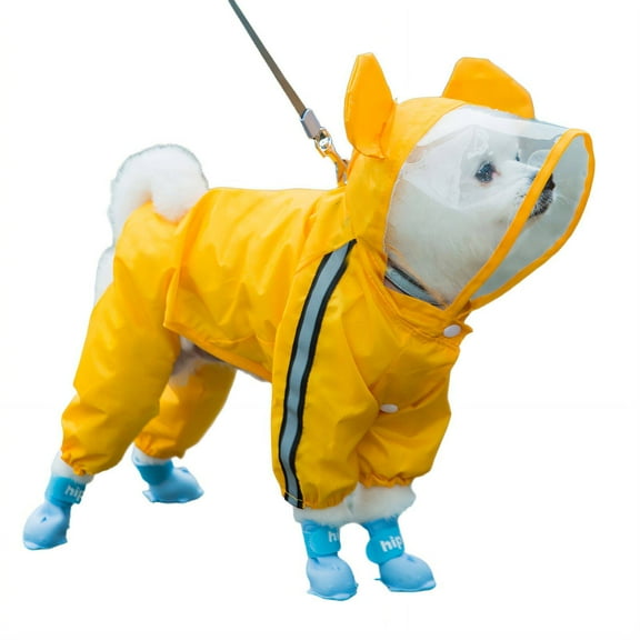 TELOLY Dog Raincoat,Full Vision Protection Dog Jackets,Fast-Drying Comfort Dog Coats,XS