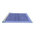 thumbnail image 2 of Ahgly Company Machine Washable Indoor Rectangle Abstract Blue Modern Area Rugs, 2' x 5', 2 of 4