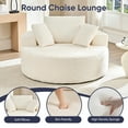 thumbnail image 3 of CECER Oversized Chaise Lounge Chair Indoor, Corduroy Cozy Sleeper Couch, No Assembly Required Accent Chair - Beige, 3 of 8
