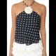 thumbnail image 2 of Camiseta Sin Mangas de Lunares Y2k para Mujer, Estilo Halter, Sin Mangas, con Cuello Halter, Camisola Sin Espalda y Decoración de Rosas. Negro L, 2 of 8
