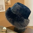 thumbnail image 3 of LShunze Winter Bucket Hat Fluffy Faux Fur Fisherman Plush Warm Hats Cute Fuzzy Bucket Hat for Women Cold Weather Headwear Daily Wear, 3 of 8