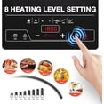 thumbnail image 5 of VBGK Single Burner Electric Cooktop,1800W Electric Stove Top Portable Cooktop LED Touch Control,8 Power Levels, Kids Lock, 5 of 9