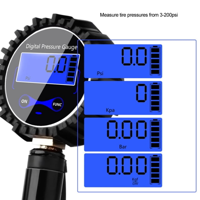 Tire Pressure Gauge, Auto Air Inflating Leakage-proof Tire Inflator, Backlight for Car Truck