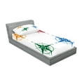 thumbnail image 2 of Ambesonne Vintage Fitted Sheet & Pillow Sham Set, Colorful Compasses, Twinxl, Multicolor, 2 of 2