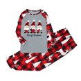 thumbnail image 5 of Odeerbi Christmas Pajamas for Family Holiday Long Sleeve Family Christmas Pajamas Matching Sets Kids Casual Printed Top Pants Outfits Loungewear Two-Piece Sleepwear Xmas PJs Set Red, 5 of 5