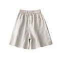 thumbnail image 5 of Endives Women's Linen Short High Waist Casual Shorts Summer Breathable Loose Fit Wide Leg Short Beach Shorts With Pockets Daily Wear, 5 of 6