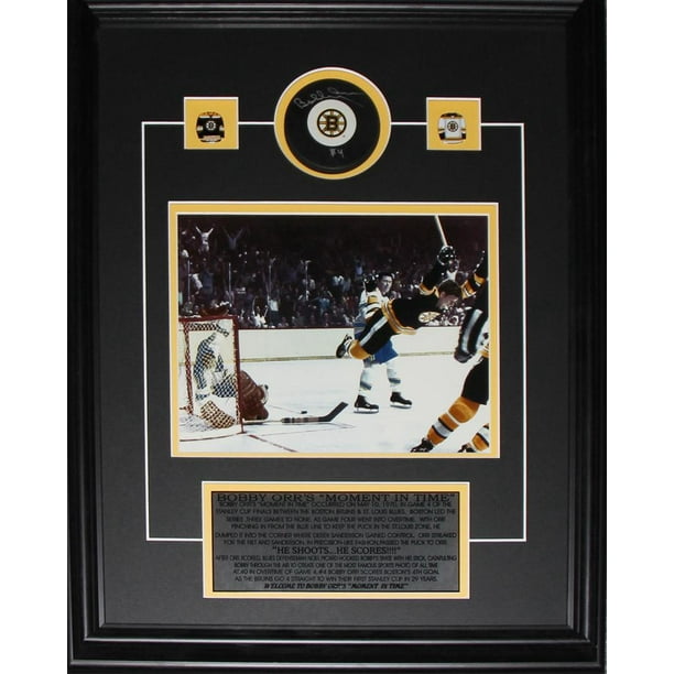 Bobby Orr Autographed and Framed Black Bruins CCM Jersey