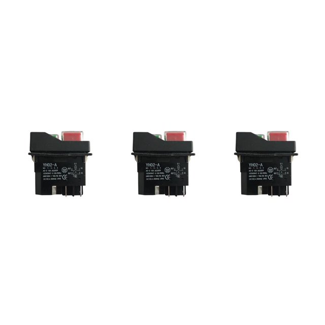 Eigraketly Interruptor de encendido/apagado de seguridad Botón pulsador resistente al agua Interruptores electromagnéticos ligeros profesionales Type1 NO1