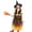 Yellow, variant on Odeerbi Kids Girls 2PCS Halloween Witch Dress Up Outfit Medieval Gothic Tulle Dress with Witch Hat Set
