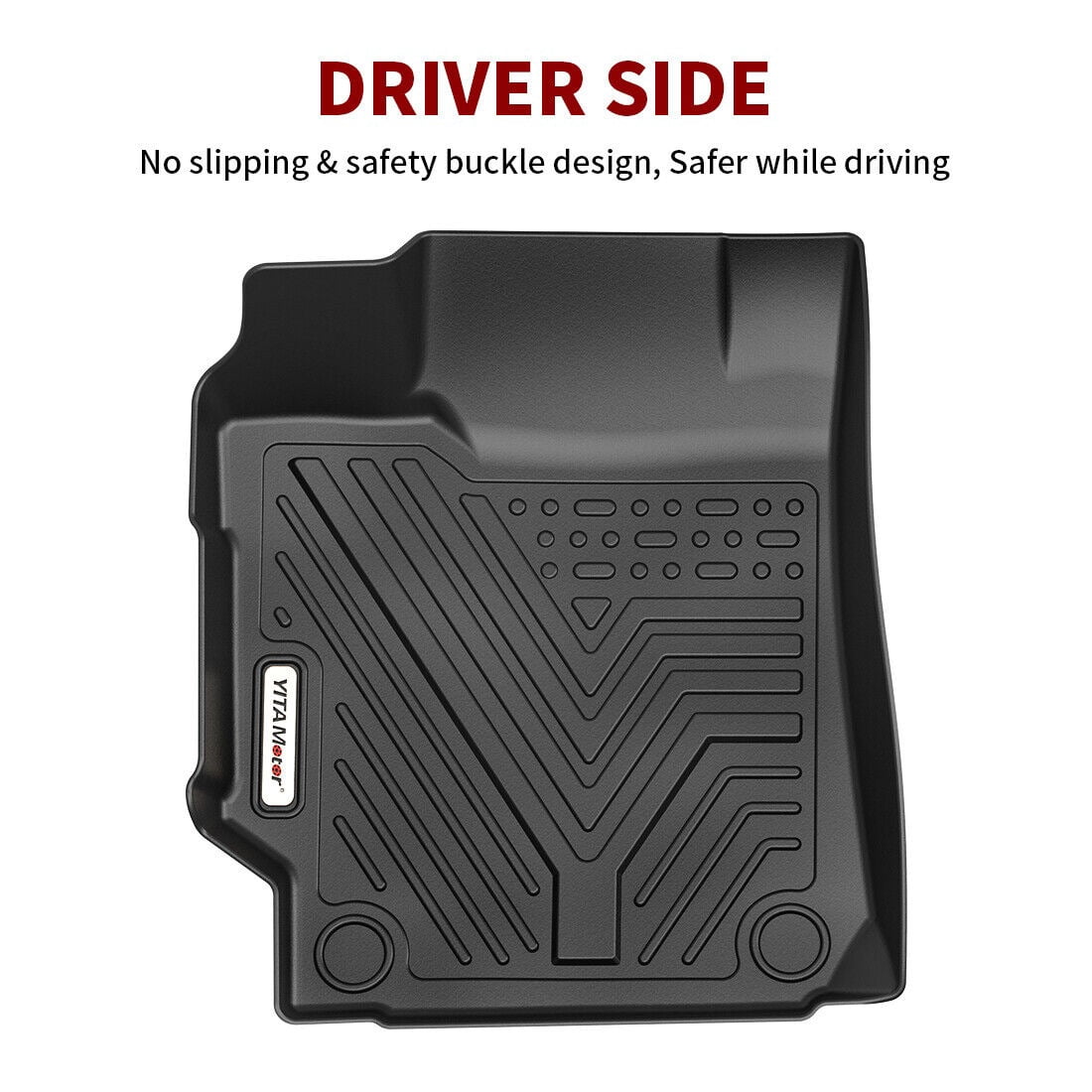 RVNI Floor Mats for 2015-2017 Toyota Camry (No Camry Hybrid Models), FWD Models Only, Fit 1st & 2nd Floor Liner Set Black