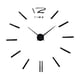 thumbnail image 1 of Reloj de pared con números grandes, adhesivo 3D con efecto espejo, decoración para el hogar y la oficina - Negro TIME negro, 1 of 9