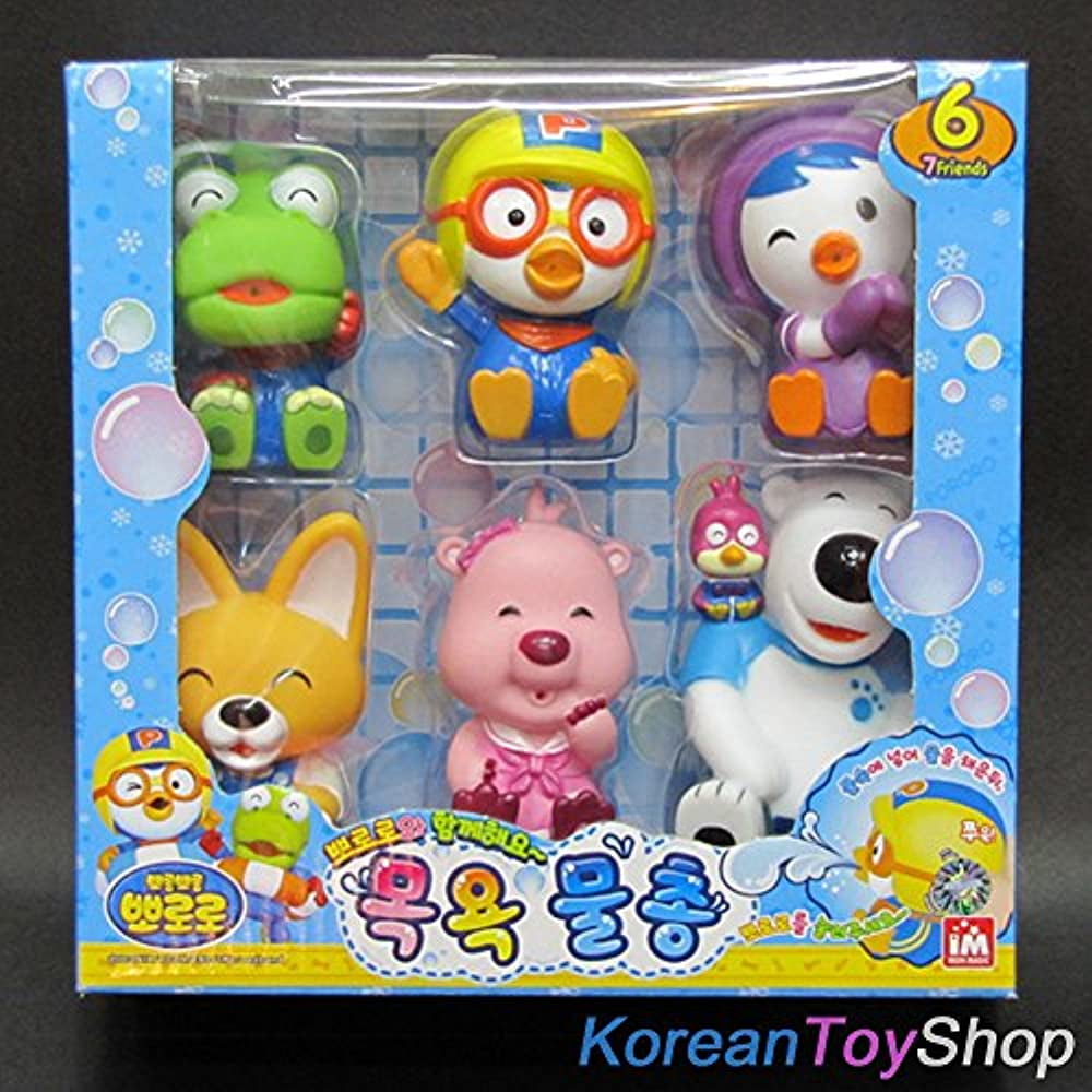 PORORO Character Bath Toy for Children 6pcs