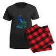 thumbnail image 5 of CafePress - Beautiful Blue Peacock Pajamas - Women's Short Sleeve Print T-Shirt and Pants Dark Cotton Pajama Set, 5 of 7