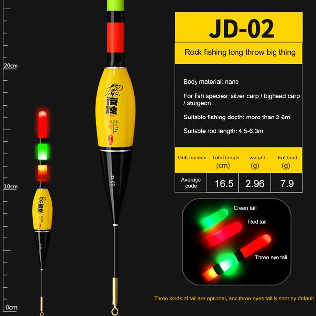 Carp Rock Fishing Flotador Night Bobber electrónico para flotadores de caña de pescar al aire libre Ehuebsd Para estrenar