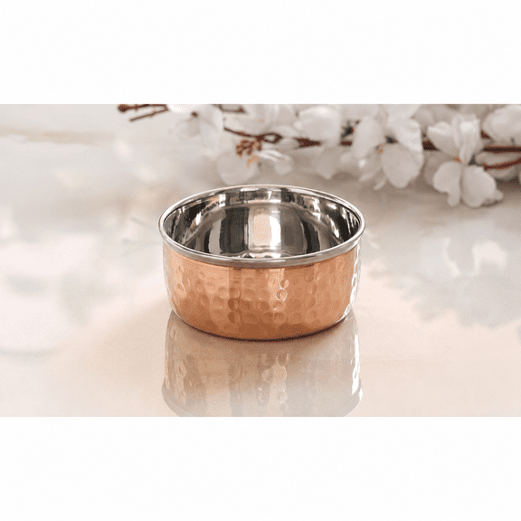 Copper Steel Bowl Katori, Serving Dishes, Dinnerware & Tableware, 160 ml