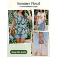 thumbnail image 5 of Anygrew Womens Summer Short Sleeve Tunic Tops Loose Fit Casual Blouses, 5 of 8
