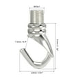 thumbnail image 2 of Uxcell Alloy Ceiling Hook 23mmx31mm for Ceiling Pendant Light Plate Chrome, 2 of 5