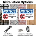 thumbnail image 3 of (2 Pack) This Is Not A Handwashing Sink OSHA Notice Sign 18 Inch X 12 Inch Indoor / Outdoor Rust-Free Aluminum Metal Signs for Workplace, Workshop, and Construction Site, Made in the USA, 3 of 8
