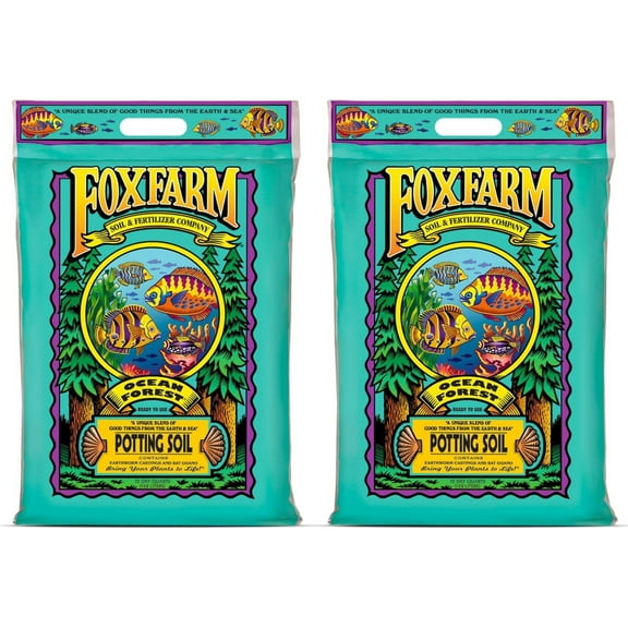 Ocean Forest Potting Soil, 12qt – Light, Aerated Texture, Designed for All Container Plants – pH Adjusted for Optimal Nutrient Uptake, Effectively Retains Moisture (12 Quart (2 Pack))