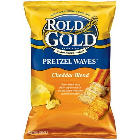Rold Gold Waves Cheddar Blend Pretzel Snacks, 7 Oz.