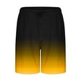 thumbnail image 5 of Gufahion Sizes S-XXXL Shorts Pants Men Casual Fashion Gradient with Pocket Elastic Waist Short, Gifts for Yourself, Yellow, 5 of 5