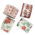 thumbnail image 3 of 2.5inch*30FT, Christmas Ribbons for Crafting, Xmas Wired Edge Ribbon Red Natural Burlap Ribbon Bow Winter Holiday Flowers Wired Ribbons for Christmas Sewing DIY Crafts Supplies, 3 of 6