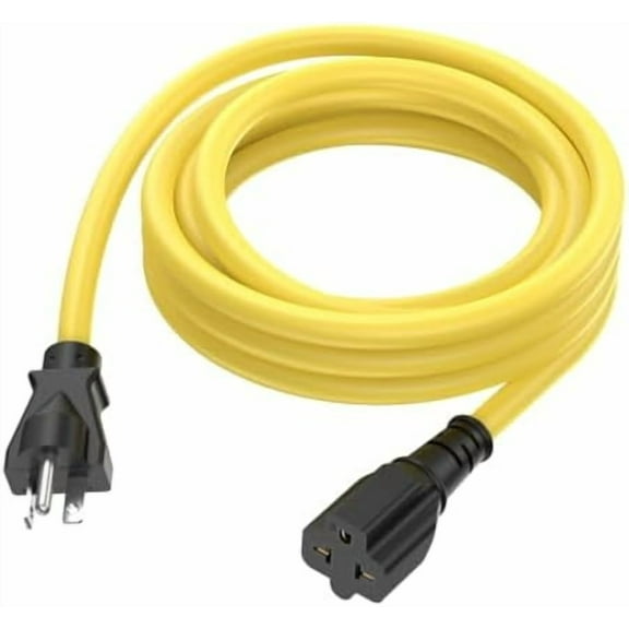 10-Ft Nema 6-20P Heavy Duty Extension Cord, 20A 250V with 4-in-1 Adapter for Power Tools.