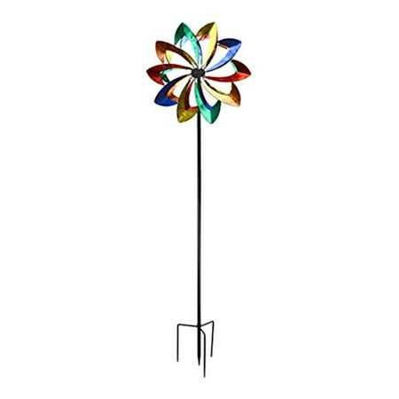 Red Carpet Studios 34417 75 in. Studios Multi Color Petal Wind Spinner ...