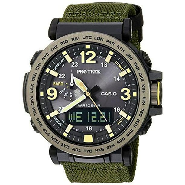 Casio Men's Pro Tough Triple Green Fabric Watch PRG600YB-3 - Walmart.com