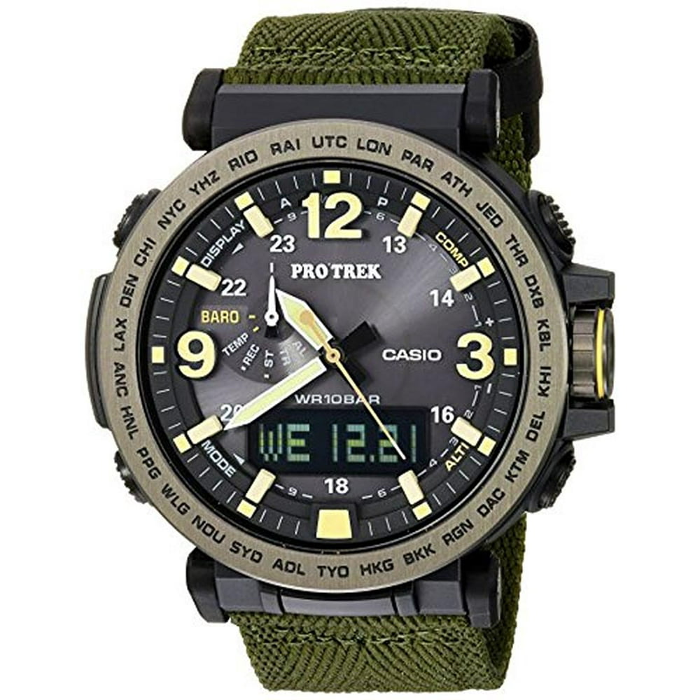 casio green digital watch