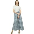 thumbnail image 6 of Phagun Cotton Ladies White Self Tie Waist Wide Leg Fisherman Harem Pants-S, 6 of 6