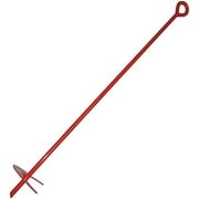 MTB 40 Inch Auger Earth Anchor 4 Inch W Helix, 14mm Rod, Painted red,Heavy Duty Ground Anchor Hook for Guying Tents Fencing Canopies,Pack of 1
