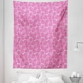 thumbnail image 1 of Spring Tapestry, Close-up Illustration of Peony Flowers in Repetitive Pattern Image Art Print, Fabric Wall Hanging Decor for Bedroom Living Room Dorm, 5 Sizes, Pale Blue Pink, by Ambesonne, 1 of 1