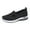 Black, variant on Ludearly Women's Orthopedic Shoes Woven Wide Arch Support Slip-On Orthowalk Sneakers Casual Breathable Soft Anti-Skid Sports Footwear