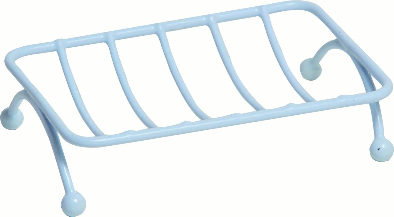 Bath Sink Counter Top Metal Soap Dish Color: White