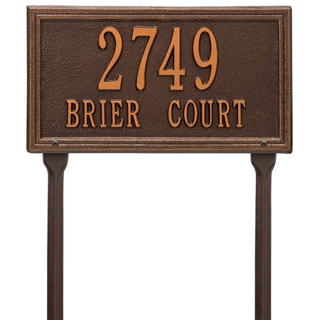 Double Line Plaque - Standard Lawn - Two Line - Antique Copper