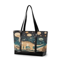 FORMRS Laptop Tote Bag for Women with 15.6" Computer Compartments Handbag, Dinosaur at Night