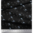 thumbnail image 2 of Soimoi Black Cotton Voile Fabric Berries & Butterfly Fabric Prints By Yard 42 Inch Wide, 2 of 3