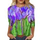 thumbnail image 1 of Moda mujer cuello redondo 3/4 manga camiseta otoño estampado blusa Tops sudadera Fridja  czfsfas1759, 1 of 4