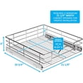 thumbnail image 3 of Pull Out Cabinet Organizers – 5” High Slide Pull Out Drawers for Kitchen Cabinets – Heavy Duty-with 5 Year Limited Warranty – Basket Size 20"W x 21"D x 5"H, 3 of 7