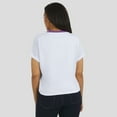 thumbnail image 6 of Women's WEAR by Erin Andrews White Minnesota Vikings Cropped Center Stripe Dolman T-Shirt, 6 of 6