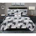 thumbnail image 1 of Chic Home  Letizia 8 Piece Reversible Quilt Coverlet Set Embossed Patchwork Bohemian Paisley Print Quilted Design Bed in a Bag - Sheet Set Pillowcases Decorative Pillow Shams Included, Queen -, 1 of 1