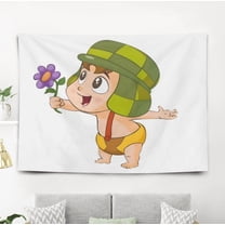 El Chavo pattern wall hanging 50*60 inches high-quality peach skin velvet material classic and charming