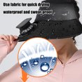 thumbnail image 4 of Tapa de sombrilla con ventilador alimentado por energía solar | Sombrero de enfriamiento solar con batería incorporada de 700 mAh | Visera de ala ancha con protección solar de poliéster | Accesorio, 4 of 5