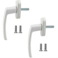 thumbnail image 1 of Juego de 2 tiradores de puertas y ventanas de aluminio blanco, compatibles con ventanas y puertas de balcón estándar, 1 of 5
