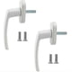 thumbnail image 1 of Juego de 2 tiradores de puertas y ventanas de aluminio blanco, compatibles con ventanas y puertas de balcón estándar, 1 of 5