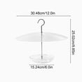 thumbnail image 2 of YAMB Clear Hanging Bird Feeder with Baffle, Windproof & Rainproof Outdoor Feeding Tray with Rustproof Metal Hook, Easy-fill & Wash Bird Food Container for Garden Backyard Bird Watching, 2 of 6