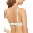 thumbnail image 7 of Deyllo Women's Plunge Super Padded Push Up Underwire T Shirt Bra, Ivory 34D, 7 of 7